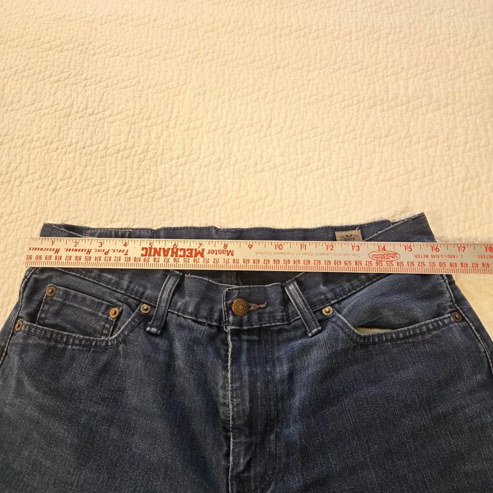 Levis 504 White Oak Cone Denim Jeans Mens 33x29 Dark Wash Straight Leg USA Made